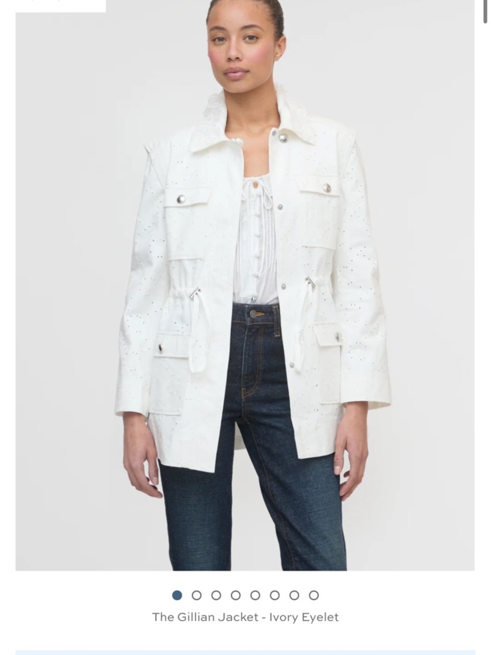 The Gillian Jacket - Ivory Eyelet Women’s Jacket NWT